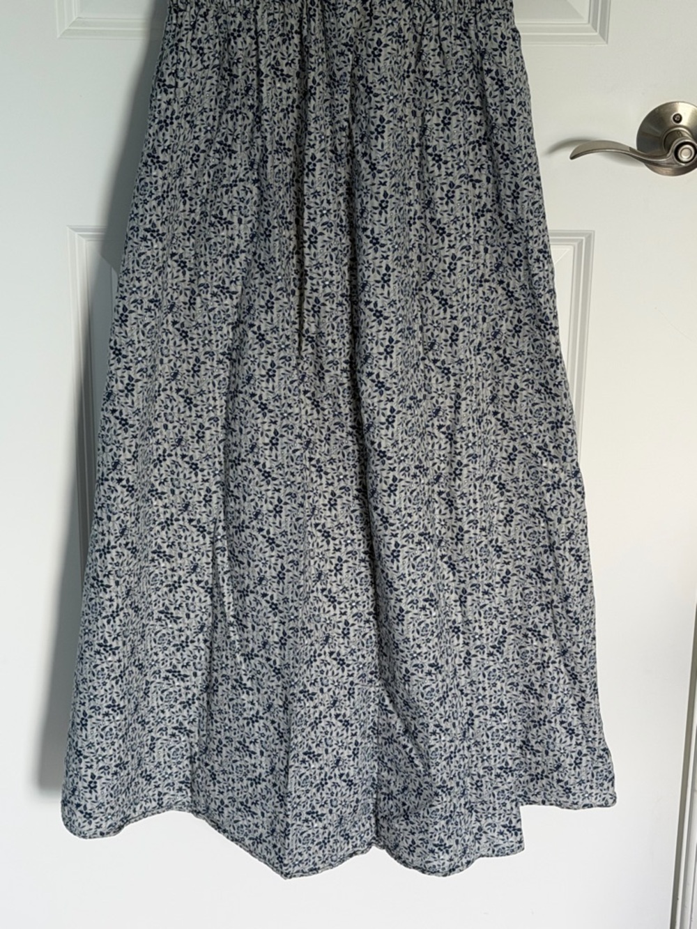 Madewell Blue Florentine Floral Sophia Smocked Midi Dress Size XS 54747 - Picture 8 of 14
